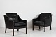 Børge MogensenPair of chairs 2207with black leather