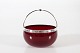 Svend ToxværdSugar BowlRed glass with silver handle